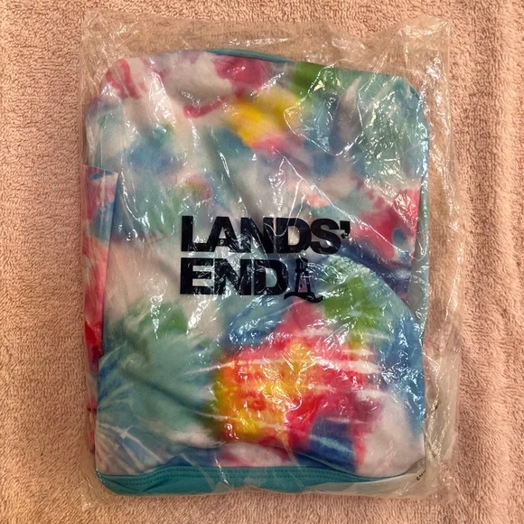 Land's End Girl's Tie-Dye, Skirted, One-Piece Swimsuit - Picture 4 of 7